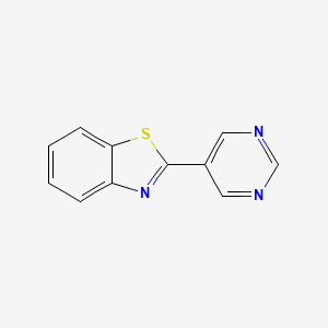 molecular formula C11H7N3S B13108936 2-(Pyrimidin-5-yl)benzo[d]thiazole 