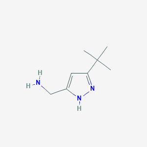 molecular formula C8H15N3 B1310897 (3-tert-butyl-1H-pyrazol-5-yl)methanamine CAS No. 936940-66-8