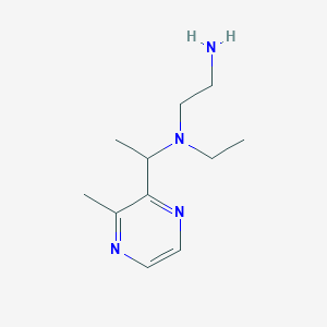 molecular formula C11H20N4 B13108994 N1-Ethyl-N1-(1-(3-methylpyrazin-2-yl)ethyl)ethane-1,2-diamine 