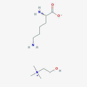 molecular formula C11H27N3O3 B13109073 2-Hydroxy-N,N,N-trimethylethanaminium (S)-2,6-diaminohexanoate CAS No. 1361335-94-5