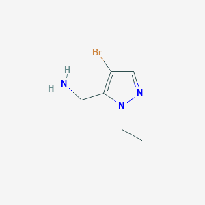 molecular formula C6H10BrN3 B1310909 (4-Bromo-1-ethyl-1H-pyrazol-5-yl)methanamine CAS No. 1001500-50-0