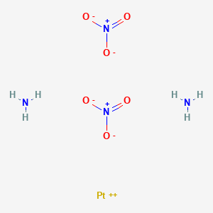 molecular formula H₆N₄O₆Pt B131091 Platinum, diamminebis(nitrato-kappaO)-, (SP-4-2)- CAS No. 41575-87-5