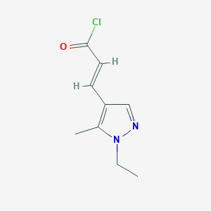 molecular formula C9H11ClN2O B1310919 (2E)-3-(1-Ethyl-5-methyl-1H-pyrazol-4-YL)-acryloyl chloride CAS No. 1004644-49-8