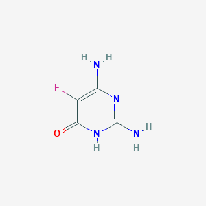molecular formula C4H5FN4O B13109214 2,6-Diamino-5-fluoropyrimidin-4(1H)-one 