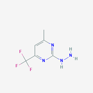 molecular formula C6H7F3N4 B1310929 2-Hydrazino-4-methyl-6-(trifluoromethyl)pyrimidine CAS No. 123024-52-2