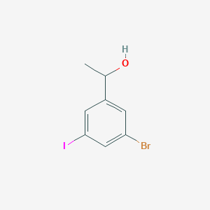molecular formula C8H8BrIO B13109549 1-(3-Bromo-5-iodophenyl)ethanol 