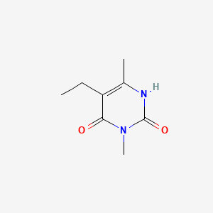 molecular formula C8H12N2O2 B13109670 Uracil, 3,6-dimethyl-5-ethyl- CAS No. 90197-47-0
