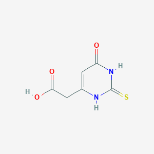 molecular formula C6H6N2O3S B13109729 (6-Oxo-2-sulfanylidene-1,2,3,6-tetrahydropyrimidin-4-yl)acetic acid CAS No. 35978-12-2