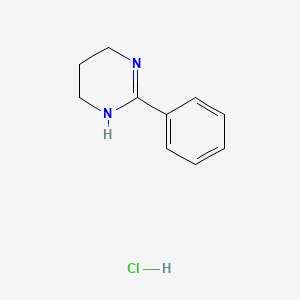 molecular formula C10H13ClN2 B13109835 2-Phenyl-1,4,5,6-tetrahydropyrimidine hydrochloride CAS No. 5417-73-2
