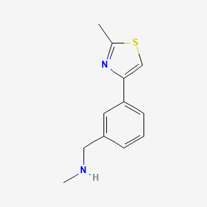 molecular formula C12H14N2S B1310986 N-Methyl-N-[3-(2-methyl-1,3-thiazol-4-YL)benzyl]amine CAS No. 852180-43-9
