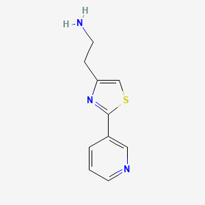 molecular formula C10H11N3S B1310996 2-[2-(3-Pyridinyl)-1,3-thiazol-4-YL]ethanamine CAS No. 919738-05-9