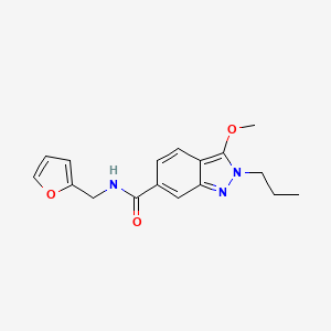 molecular formula C17H19N3O3 B13109977 N-[(Furan-2-yl)methyl]-3-methoxy-2-propyl-2H-indazole-6-carboxamide CAS No. 919107-80-5