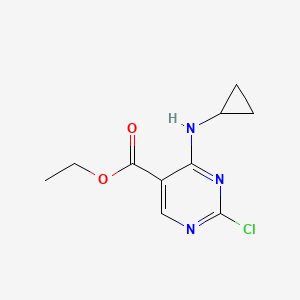 molecular formula C10H12ClN3O2 B13109999 Ethyl 2-chloro-4-(cyclopropylamino)pyrimidine-5-carboxylate 