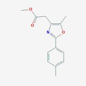 molecular formula C14H15NO3 B131100 Methyl [5-methyl-2-(4-methylphenyl)-1,3-oxazol-4-YL]acetate CAS No. 157169-68-1