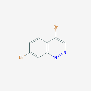 molecular formula C8H4Br2N2 B13110182 4,7-Dibromocinnoline 