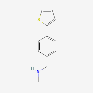 molecular formula C12H13NS B1311022 N-Methyl-N-(4-thien-2-ylbenzyl)amine CAS No. 850375-04-1