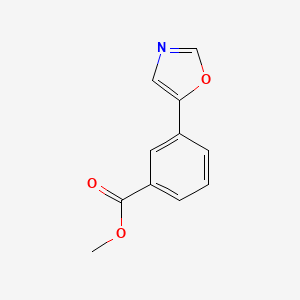 molecular formula C11H9NO3 B1311026 Methyl 3-(1,3-oxazol-5-yl)benzoate CAS No. 850375-14-3