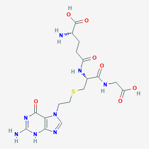 molecular formula C17H24N8O7S B131103 S-[2-(N7-Guanyl)ethyl]glutathione CAS No. 100840-34-4