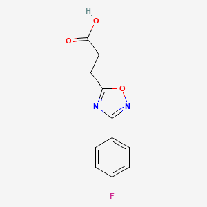 molecular formula C11H9FN2O3 B1311033 3-[3-(4-氟苯基)-1,2,4-噁二唑-5-基]丙酸 CAS No. 500025-07-0