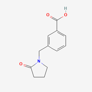 molecular formula C12H13NO3 B1311034 3-[(2-oxopyrrolidin-1-yl)methyl]benzoic Acid CAS No. 867329-99-5