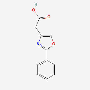 molecular formula C11H9NO3 B1311043 (2-Phenyl-1,3-oxazol-4-yl)acetic acid CAS No. 22086-89-1