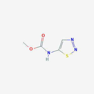 molecular formula C4H5N3O2S B13110579 Methyl 1,2,3-thiadiazol-5-ylcarbamate 