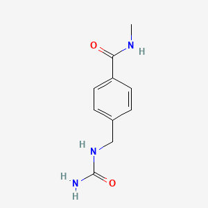 molecular formula C10H13N3O2 B13110684 N-Methyl-4-(ureidomethyl)benzamide 