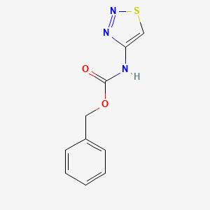 molecular formula C10H9N3O2S B13110725 benzyl N-(thiadiazol-4-yl)carbamate CAS No. 4100-28-1