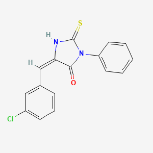 5-((3-Chlorophenyl)methylene)-3-phenyl-2-thioxo-4-imidazolidinone