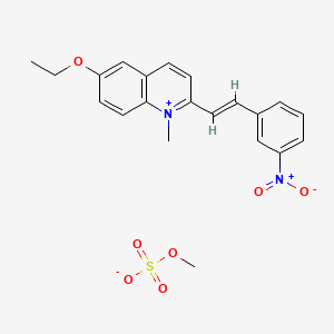 molecular formula C21H22N2O7S B1311117 6-Ethoxy-1-methyl-2-(3-nitrostyryl)quinolinium methyl sulphate CAS No. 25910-85-4