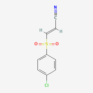 (E)-3-((4-Chlorophenyl)sulfonyl)acrylonitrile