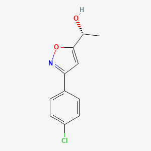 (1R)-1-[3-(4-chlorophenyl)-1,2-oxazol-5-yl]ethan-1-ol