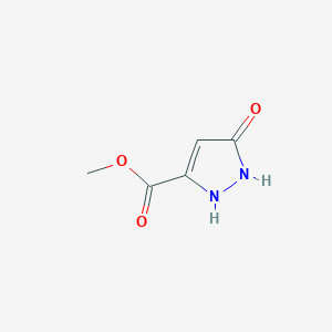 molecular formula C5H6N2O3 B1311142 methyl 5-hydroxy-1H-pyrazole-3-carboxylate CAS No. 1018446-60-0