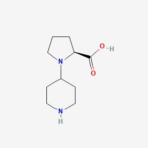 molecular formula C10H18N2O2 B1311154 1-(4-piperidinyl)-L-proline 