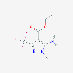 molecular formula C8H10F3N3O2 B1311158 Ethyl 5-amino-1-methyl-3-(trifluoromethyl)-1H-pyrazole-4-carboxylate CAS No. 317806-48-7