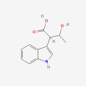 molecular formula C12H13NO3 B13111643 3-Hydroxy-2-(1H-indol-3-yl)butanoic acid 