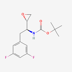 molecular formula C15H19F2NO3 B1311179 tert-Butyl ((S)-2-(3,5-difluorophenyl)-1-((S)-oxiran-2-yl)ethyl)carbamate CAS No. 388071-27-0