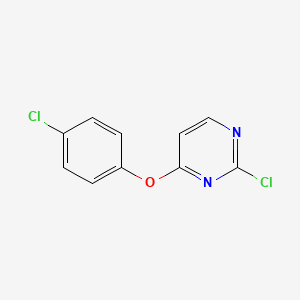 molecular formula C10H6Cl2N2O B1311198 2-Chloro-4-(4-chlorophenoxy)pyrimidine CAS No. 444791-81-5