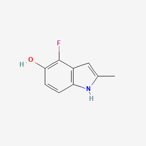 molecular formula C9H8FNO B1311223 4-氟-5-羟基-2-甲基吲哚 CAS No. 288385-88-6