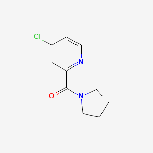 molecular formula C10H11ClN2O B1311256 4-Chloro-2-[(pyrrolidin-1-yl)carbonyl]pyridine CAS No. 260783-12-8
