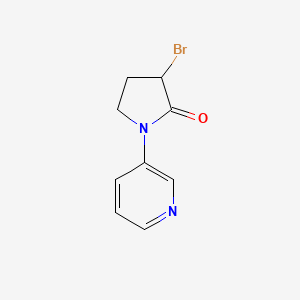 molecular formula C9H9BrN2O B1311266 3-Bromo-1-pyridin-3-ylpyrrolidin-2-one CAS No. 178946-28-6
