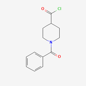 molecular formula C13H14ClNO2 B1311267 4-Piperidinecarbonyl chloride, 1-benzoyl- CAS No. 115755-50-5