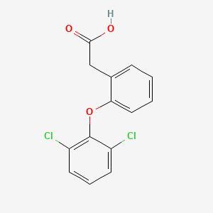molecular formula C14H10Cl2O3 B13112889 2-(2-(2,6-Dichlorophenoxy)phenyl)aceticacid 