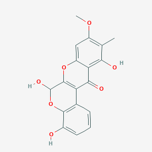 molecular formula C18H14O7 B131129 9-O-Methyl-4-hydroxyboeravinone B CAS No. 333798-10-0