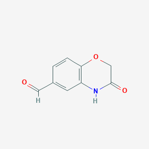 molecular formula C9H7NO3 B1311292 3-Oxo-3,4-dihydro-2H-benzo[1,4]oxazine-6-carbaldehyde CAS No. 200195-15-9