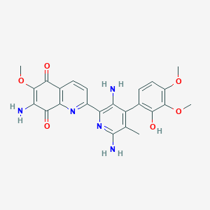 molecular formula C24H23N5O6 B131130 Streptonigrone-2'-imine CAS No. 143139-76-8