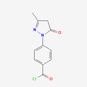 molecular formula C11H9ClN2O2 B1311301 4-(3-methyl-5-oxo-4H-pyrazol-1-yl)benzoyl Chloride 
