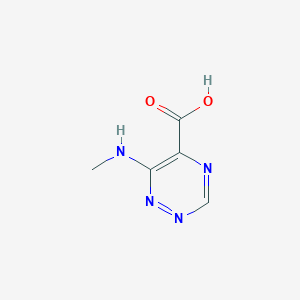 molecular formula C5H6N4O2 B13113063 6-(Methylamino)-1,2,4-triazine-5-carboxylic acid CAS No. 446260-20-4