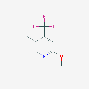 molecular formula C8H8F3NO B13113067 2-Methoxy-5-methyl-4-(trifluoromethyl)pyridine 