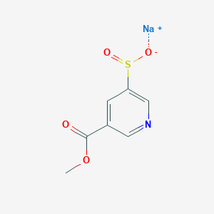 molecular formula C7H6NNaO4S B13113070 Sodium 5-(methoxycarbonyl)pyridine-3-sulfinate 